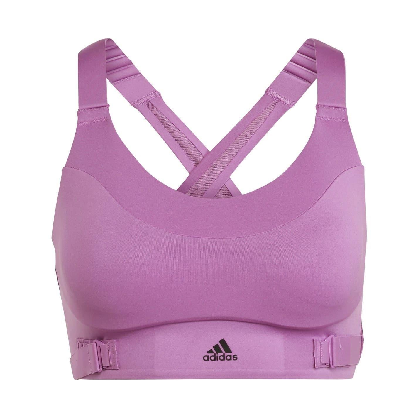 Pink - Front - Adidas Womens-Ladies FastImpact Luxe Sports Bra