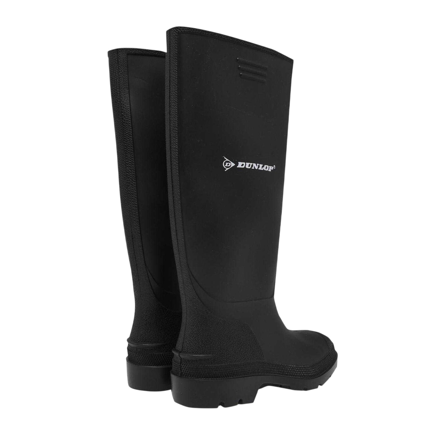 Black - Back - Dunlop Childrens-Kids Wellingtons Waterproof Rain Boots