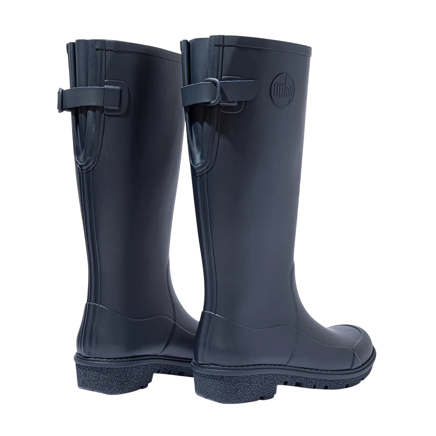 Navy - Back - Fit Flop Womens-Ladies Wonderwelly Wellington Boots