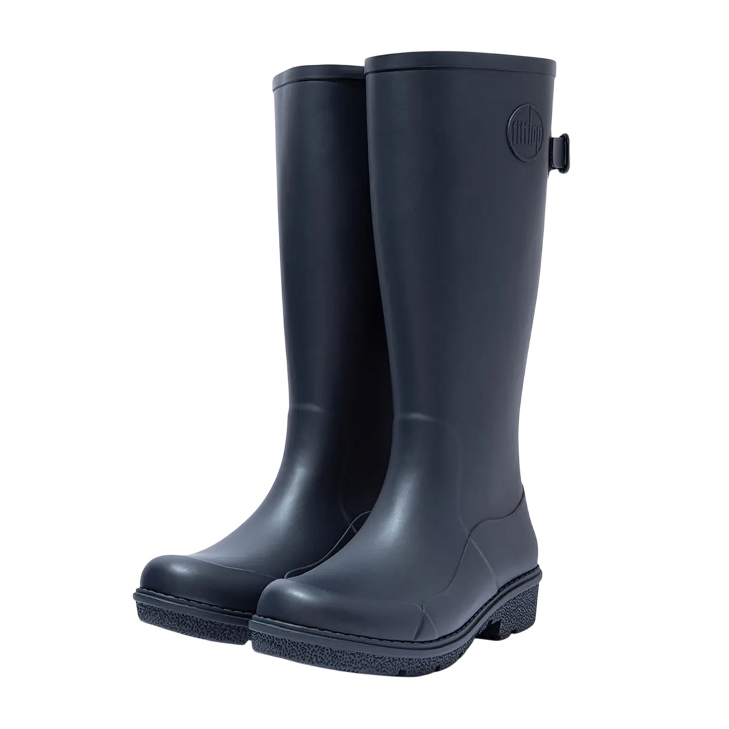 Navy - Side - Fit Flop Womens-Ladies Wonderwelly Wellington Boots