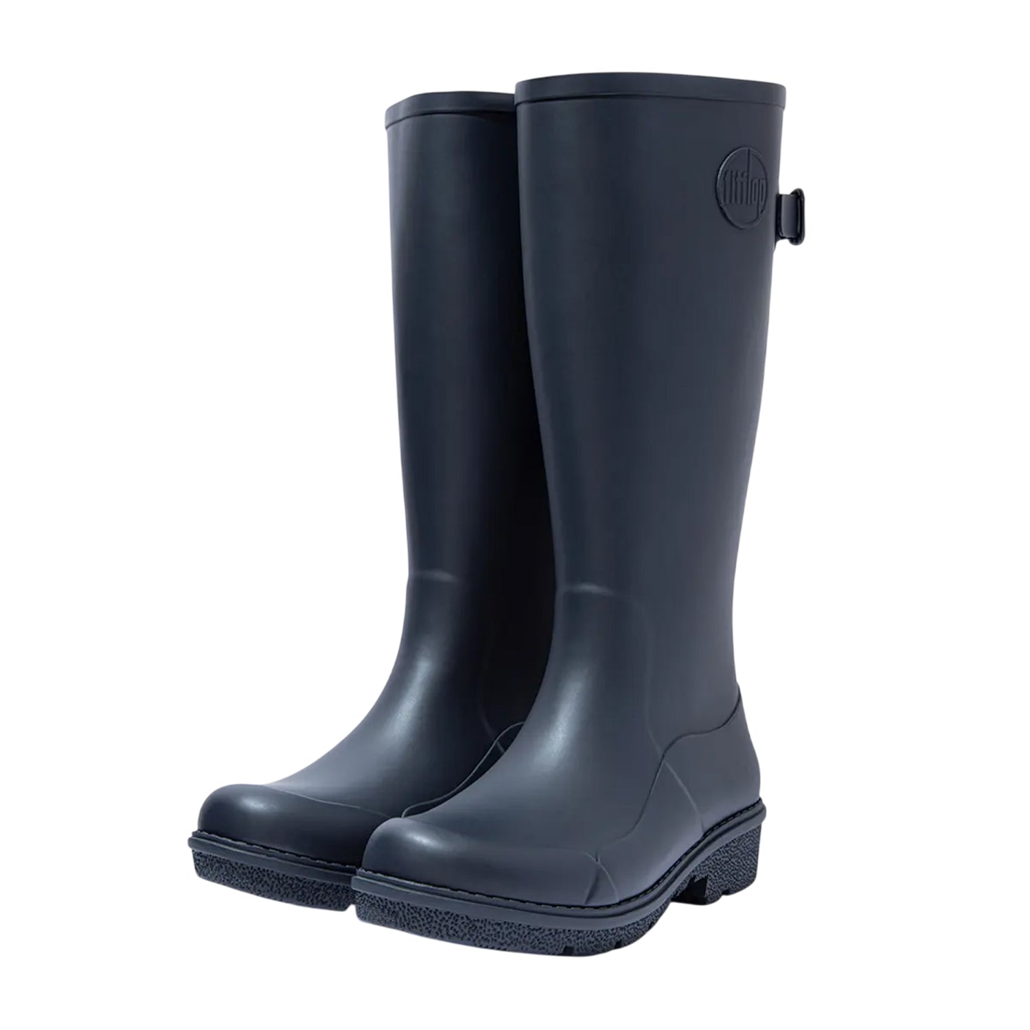 Navy - Side - Fit Flop Womens-Ladies Wonderwelly Wellington Boots