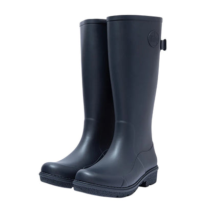 Navy - Side - Fit Flop Womens-Ladies Wonderwelly Wellington Boots