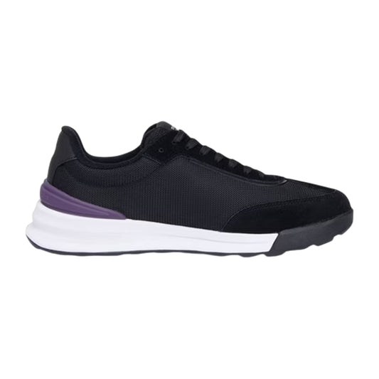 Black - Front - Tommy Hilfiger Mens Retro Textured Running Trainers