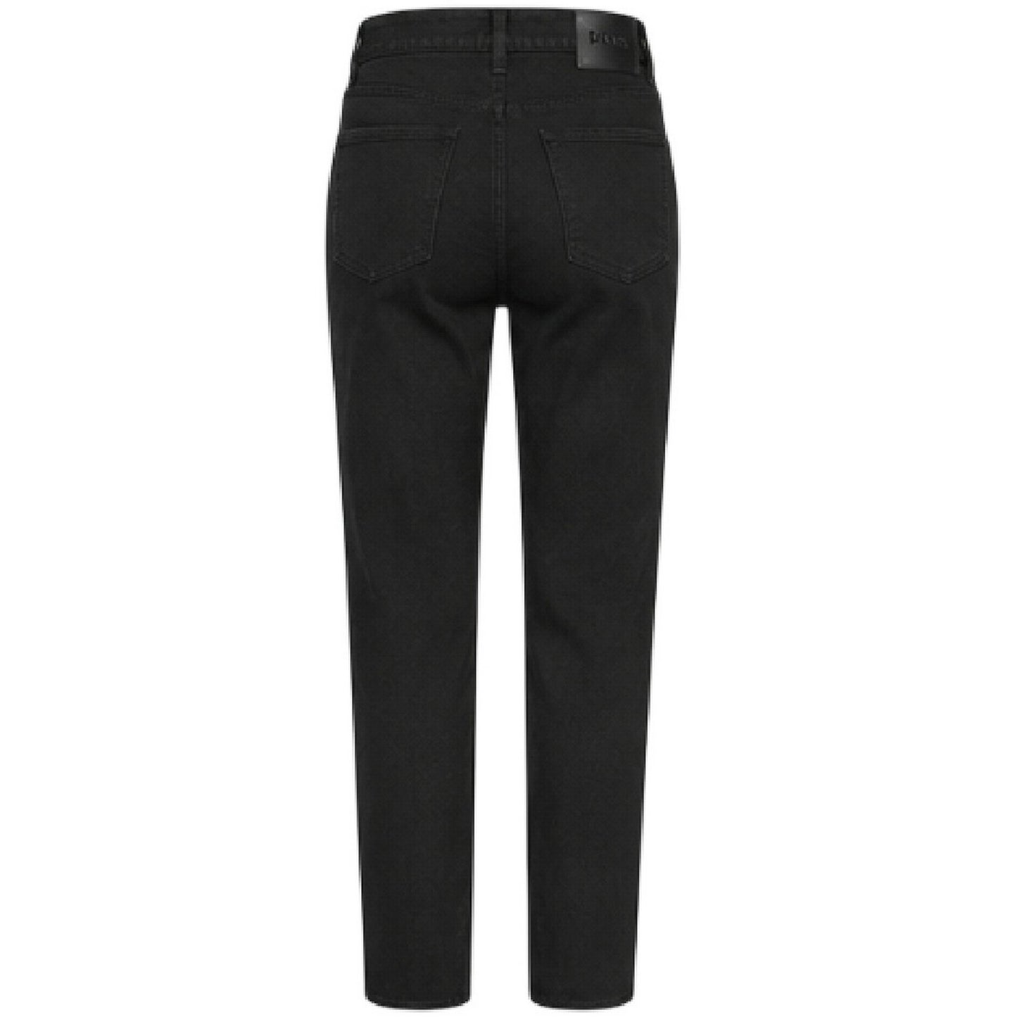 Black - Back - Boss Womens-Ladies Denim Cropped Straight Jeans
