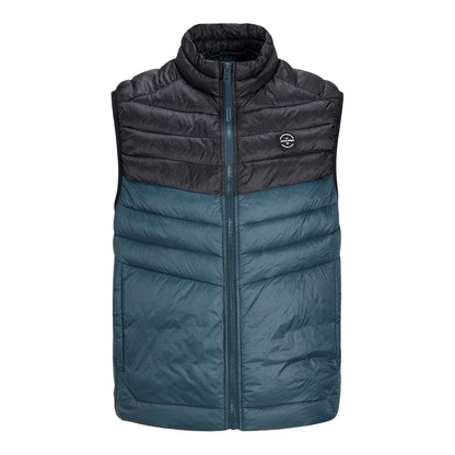Forest Green - Front - Jack And Jones Mens Sprint Colour Block Logo Gilet