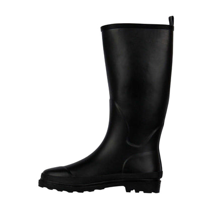 Black - Side - Gelert Mens Tall Wellington Boots