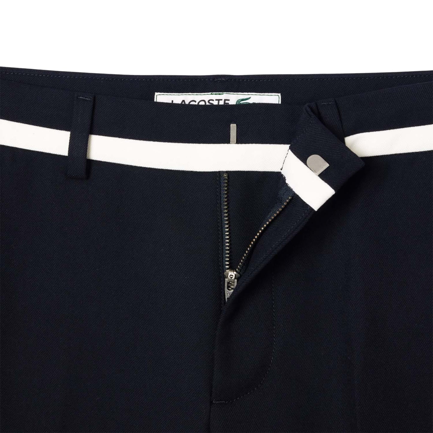 Blue - Side - Lacoste Mens Badge Straight Suit Trousers