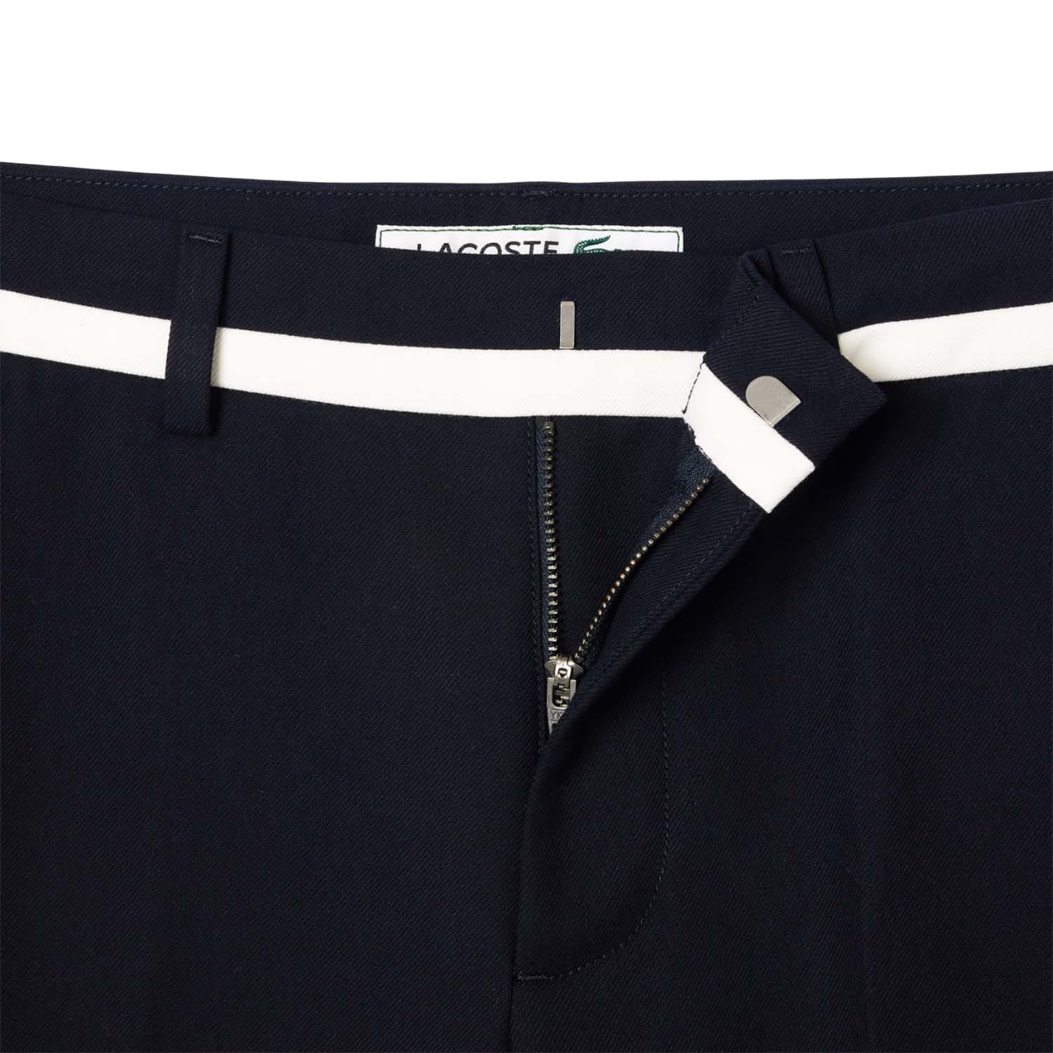 Blue - Side - Lacoste Mens Badge Straight Suit Trousers