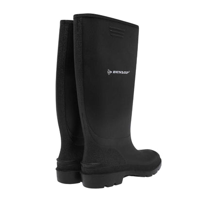 Black - Back - Dunlop Mens Waterproof Wellington Boots