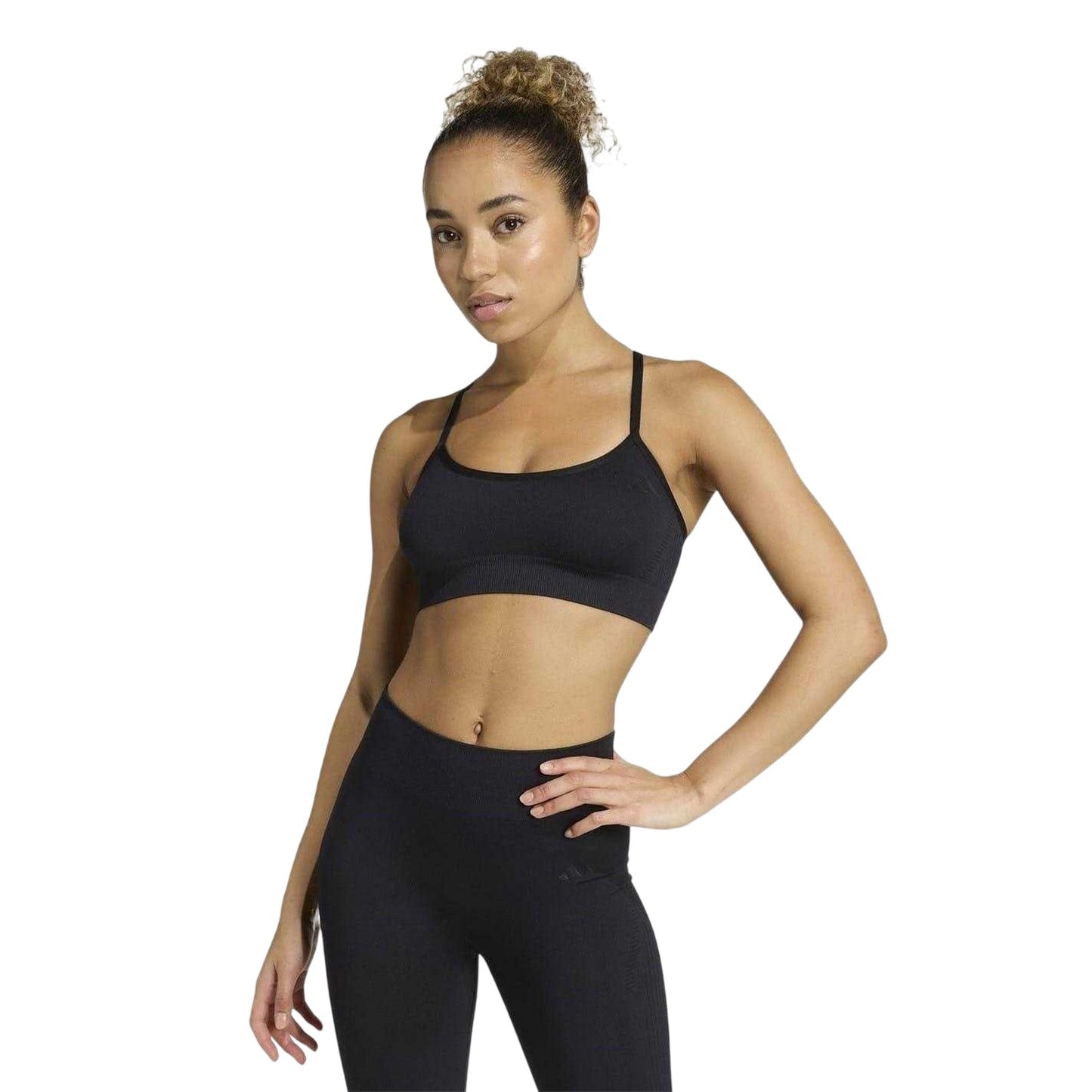 Black - Side - Adidas Womens-Ladies Essential Sports Bra