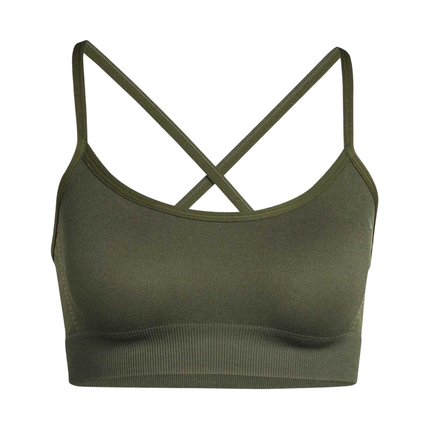 Khaki - Front - Adidas Womens-Ladies Essential Sports Bra