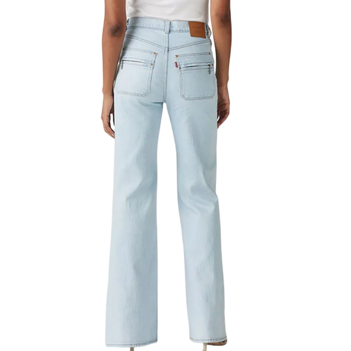 Blue - Side - Levis Womens-Ladies Ribcage Jeans