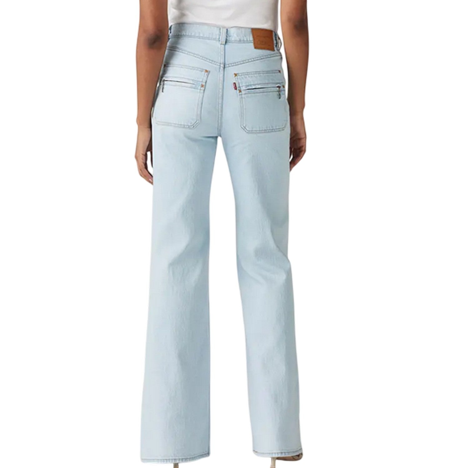 Blue - Side - Levis Womens-Ladies Ribcage Jeans