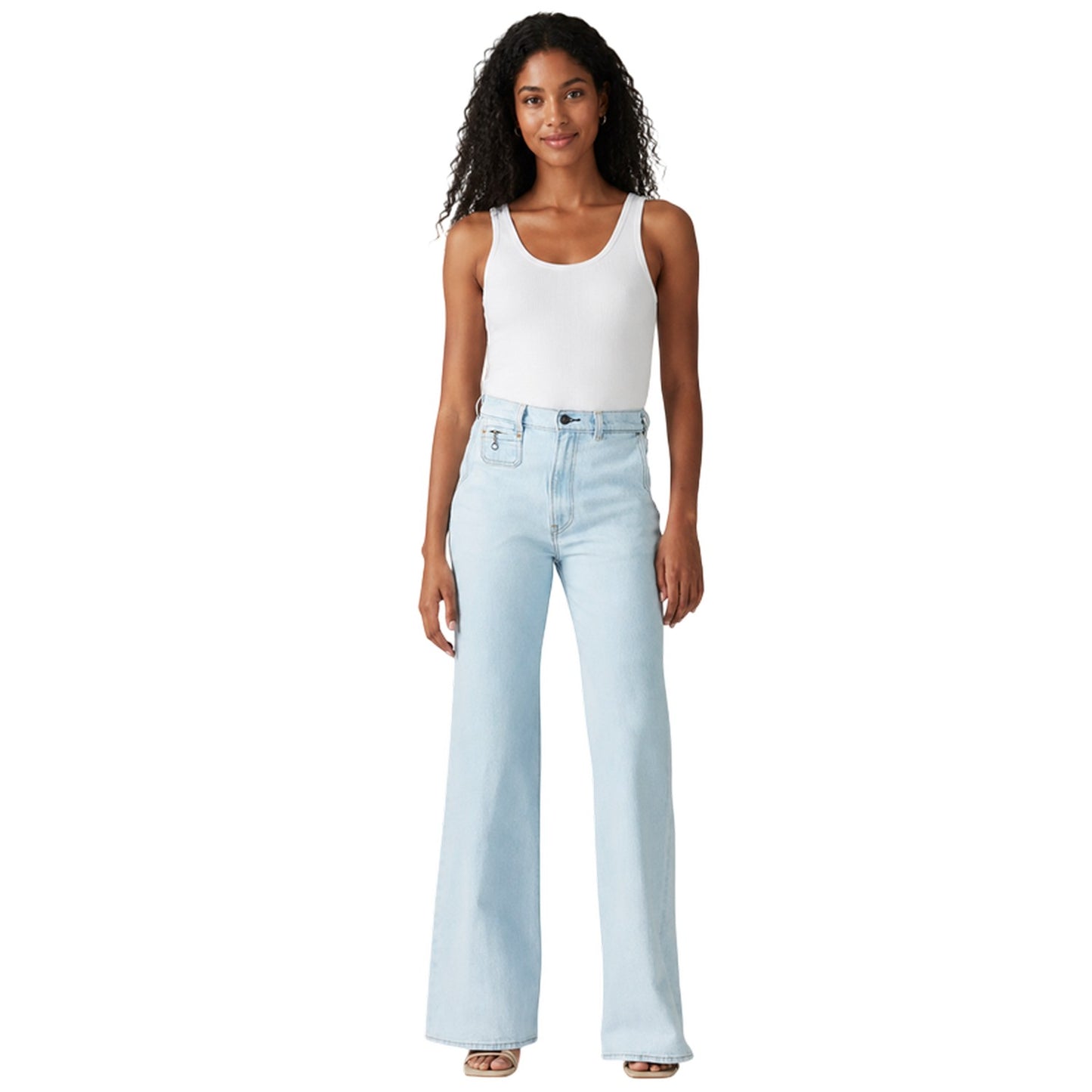 Blue - Lifestyle - Levis Womens-Ladies Ribcage Jeans
