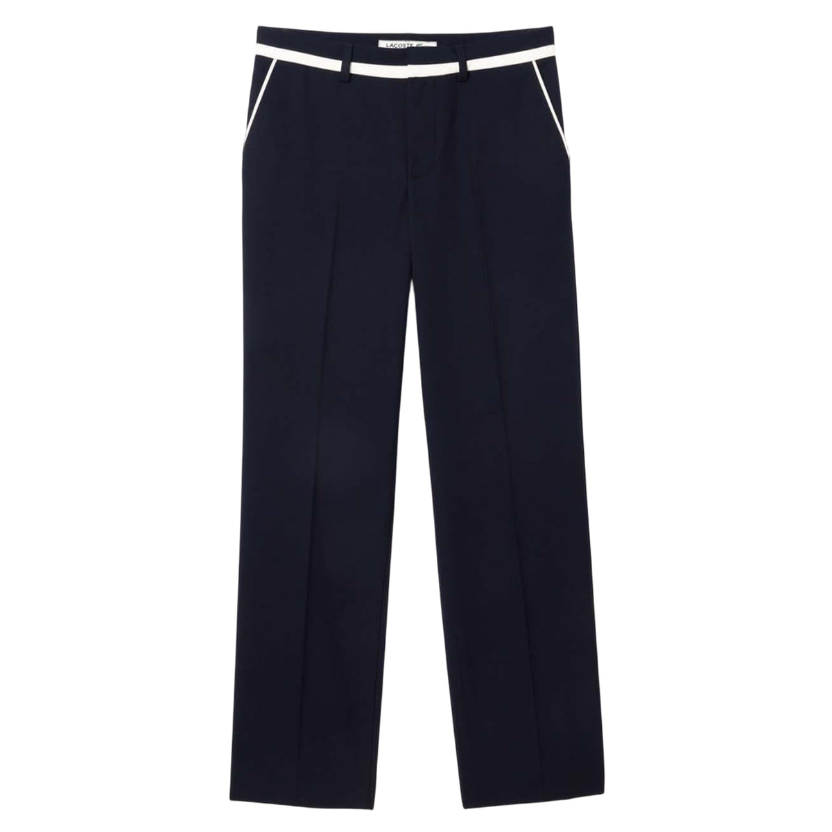 Blue - Front - Lacoste Mens Badge Straight Suit Trousers