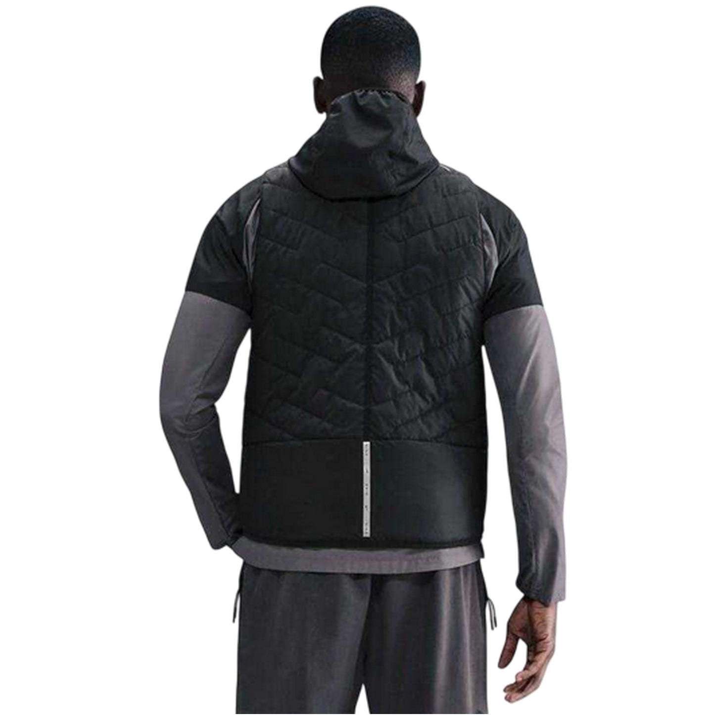 Black-Red - Back - Nike Mens City Side Quilted Gilet