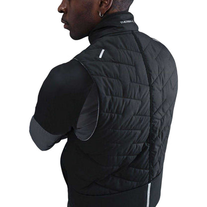 Black-Red - Side - Nike Mens City Side Quilted Gilet