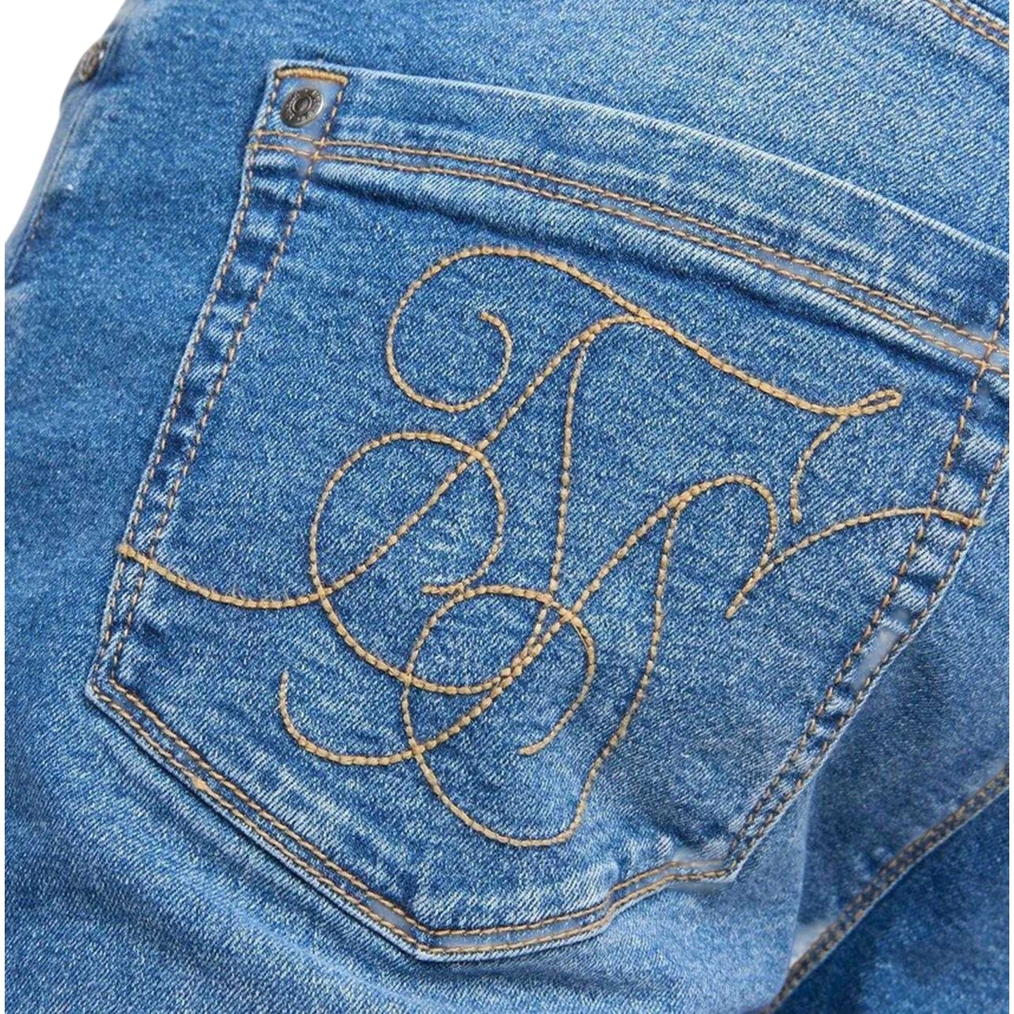 Washed Blue - Side - SikSilk Mens Roke Skinny Jeans