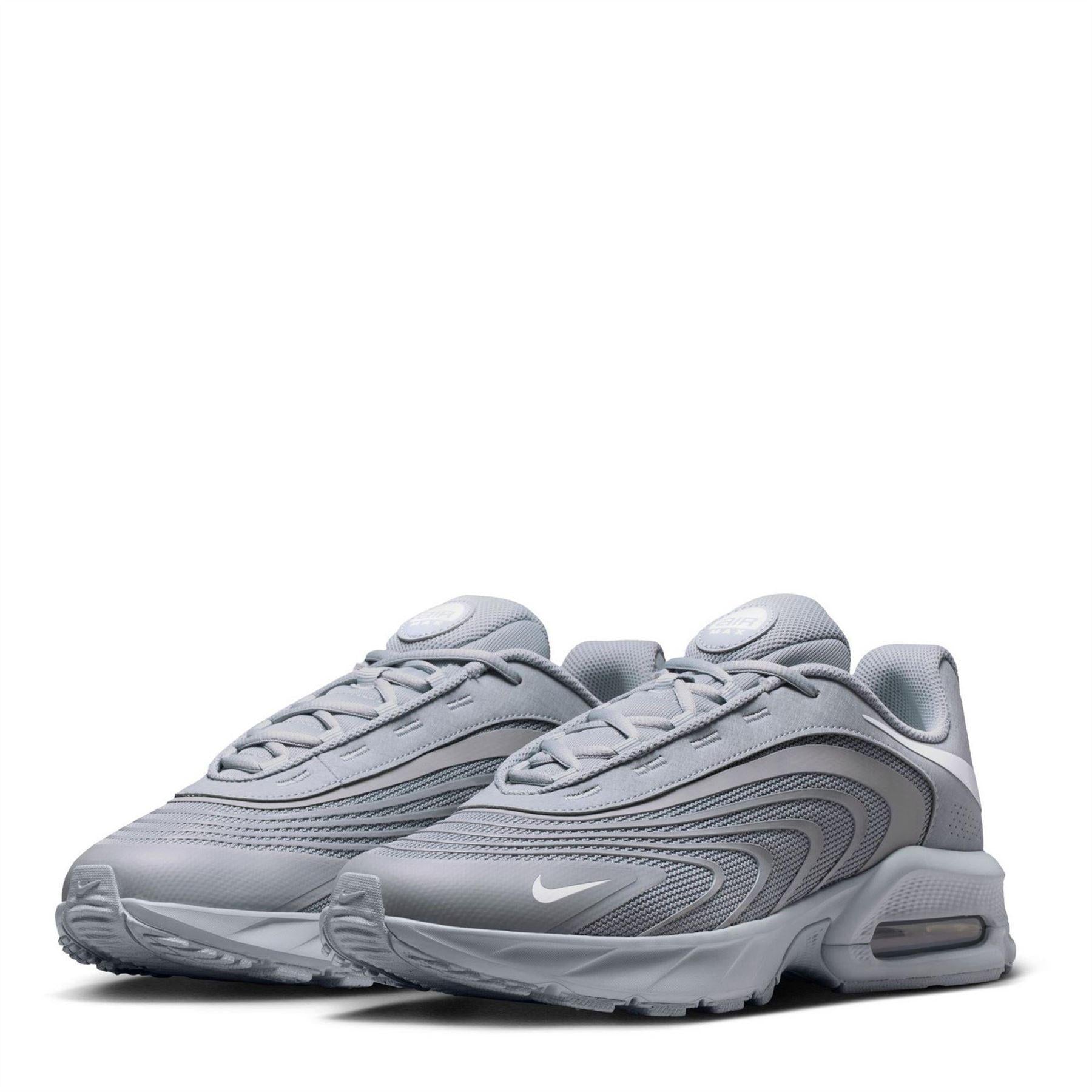 Grey-White - Side - Nike Mens Air Max Fire Lace Up Shoes