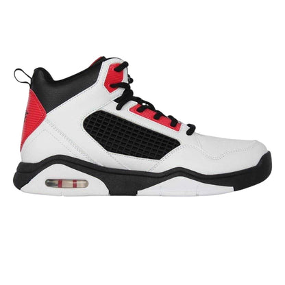 White-Black-Red - Front - Rise Mens Basketball Shoes