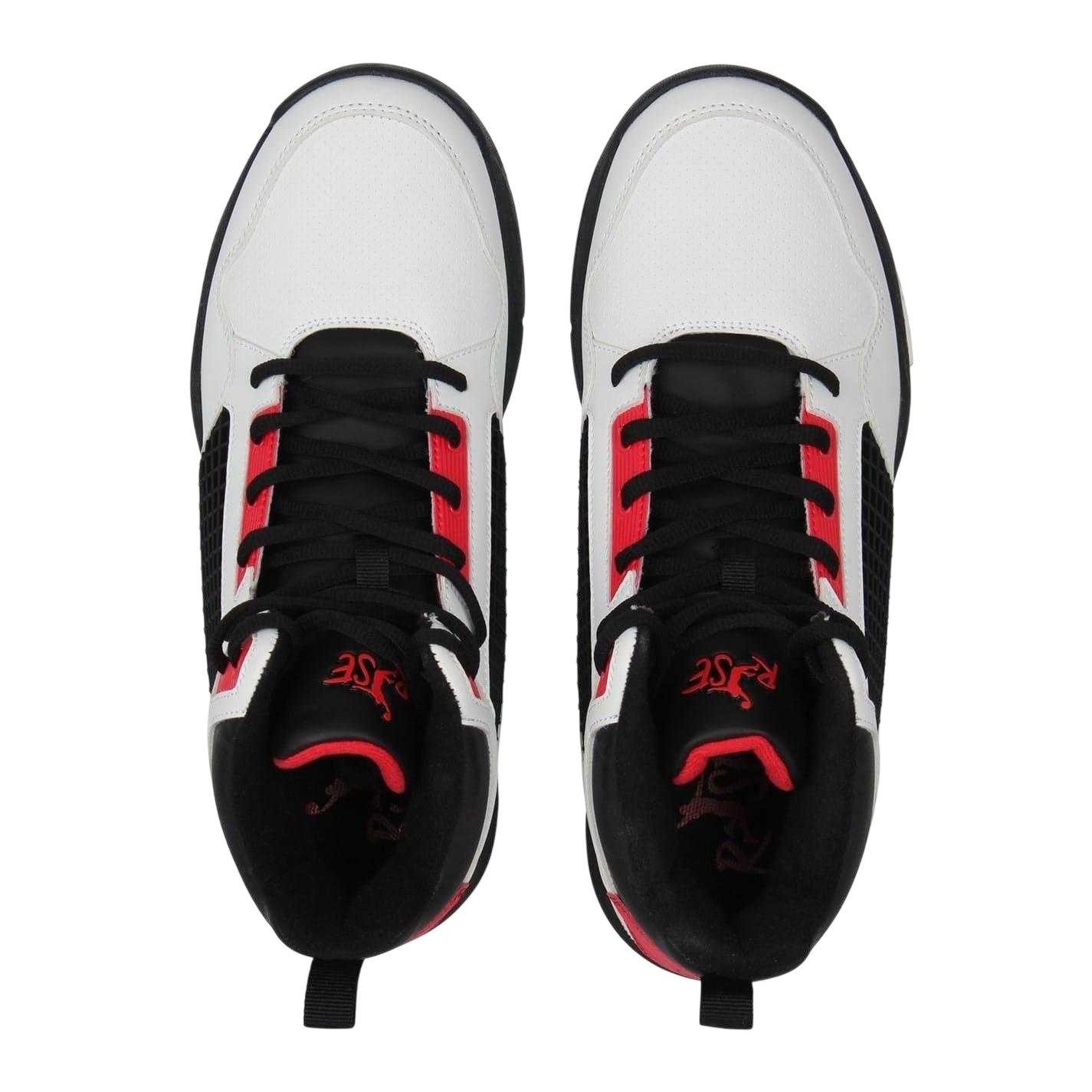White-Black-Red - Lifestyle - Rise Mens Basketball Shoes