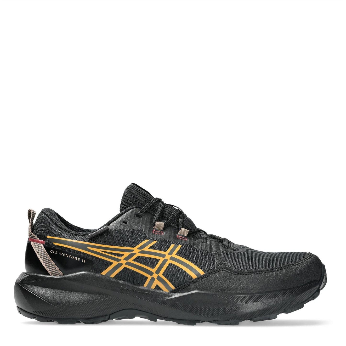 Black-Sandstorm - Back - Asics Mens Venture 11 Trail Waterproof Running Trainers