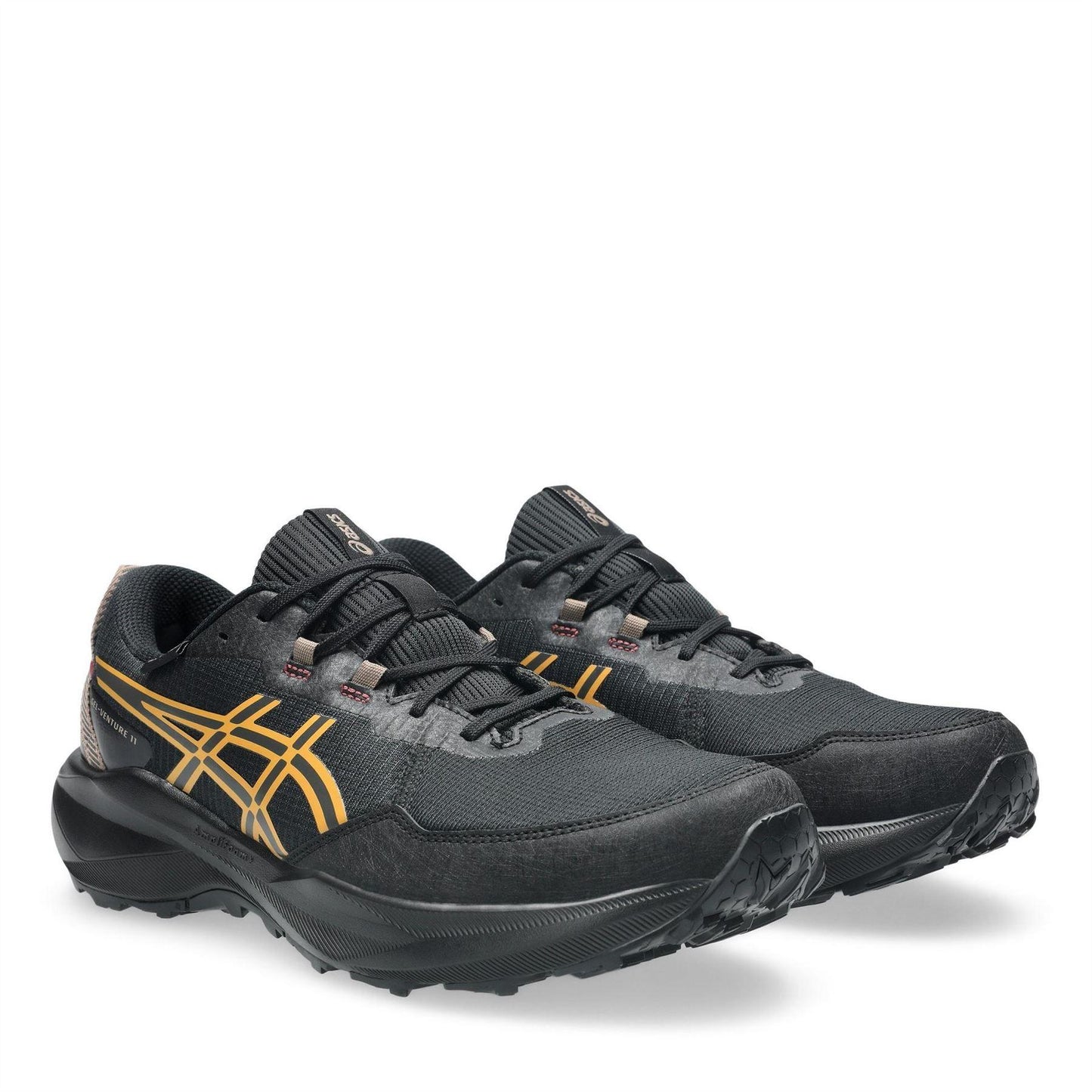Black-Sandstorm - Pack Shot - Asics Mens Venture 11 Trail Waterproof Running Trainers