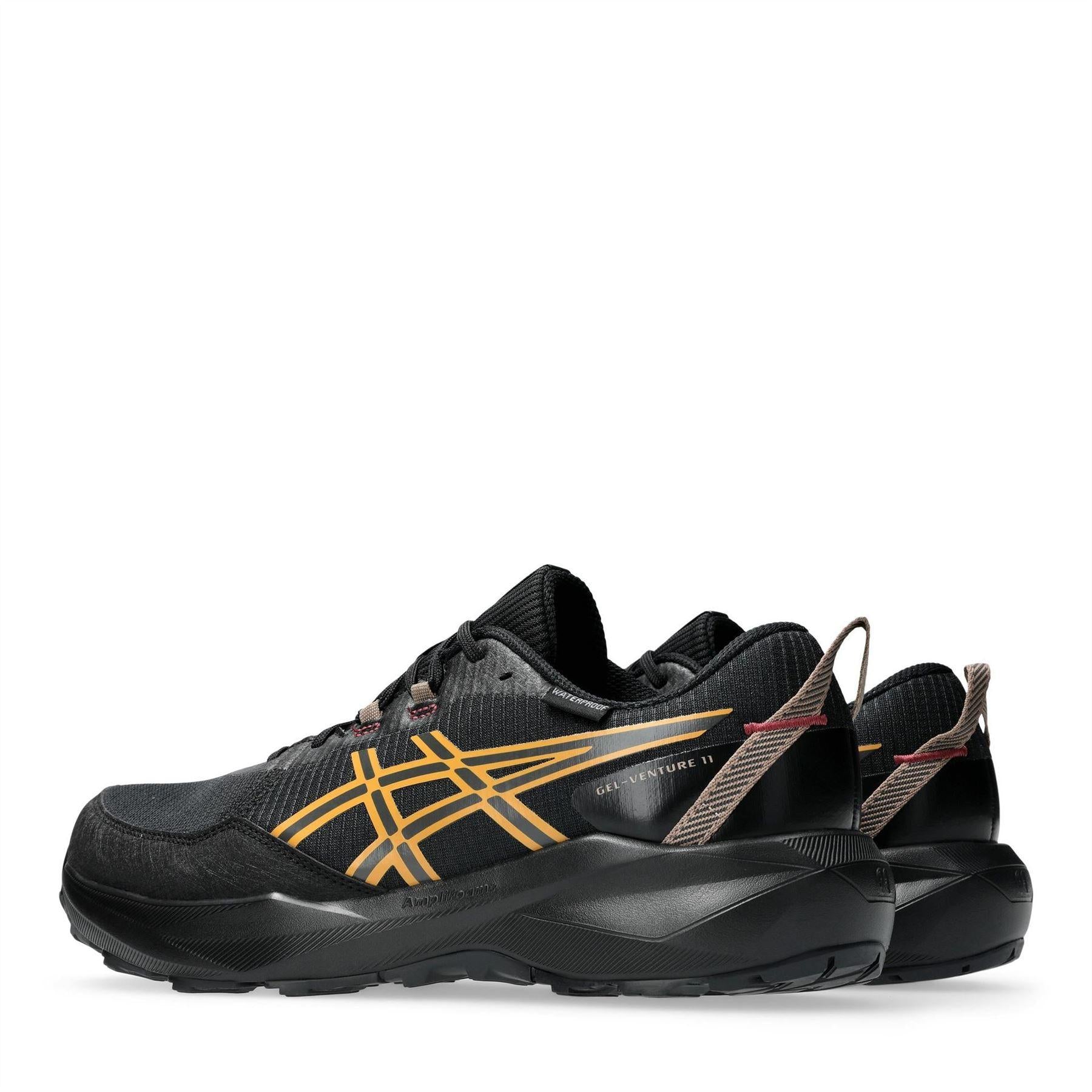 Black-Sandstorm - Close up - Asics Mens Venture 11 Trail Waterproof Running Trainers