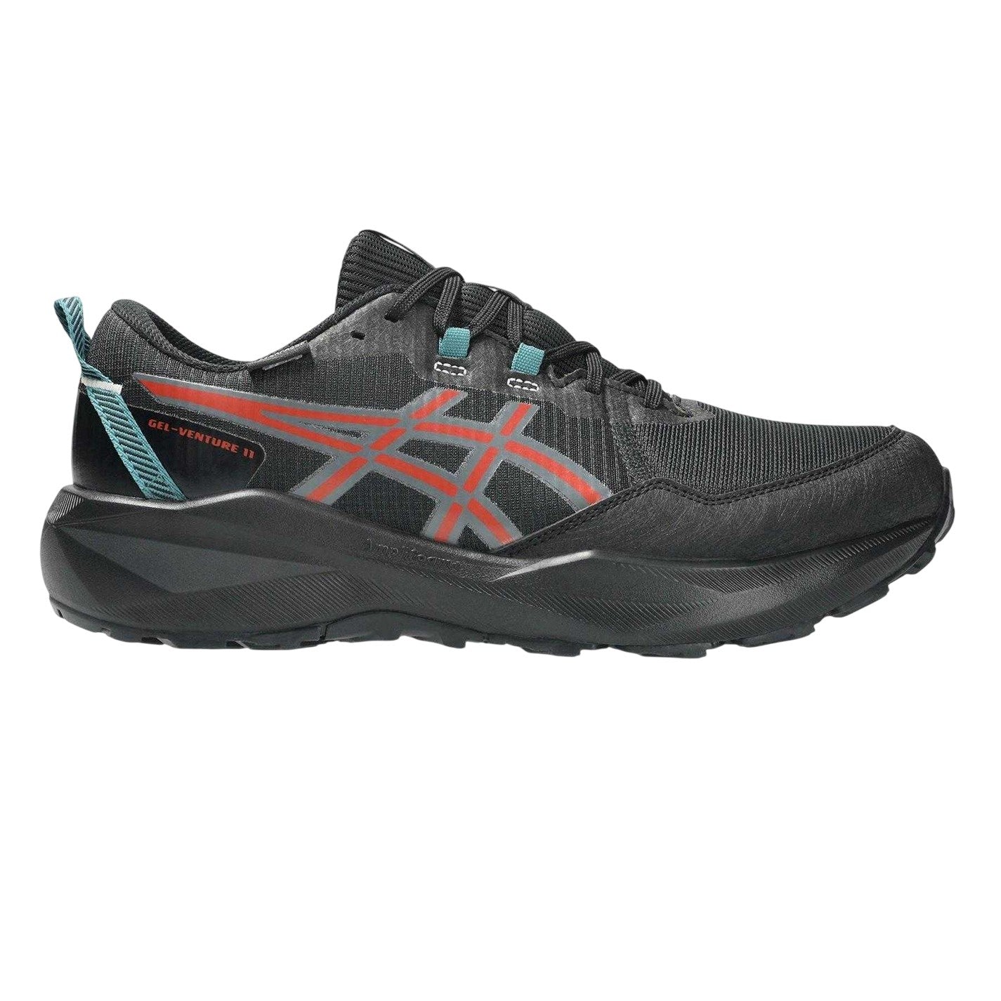 Black - Front - Asics Mens Venture 11 Trail Waterproof Running Trainers