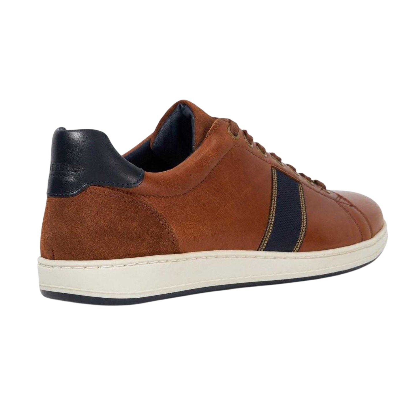 Tan - Back - Dune London Mens Trint Canvas Trainers