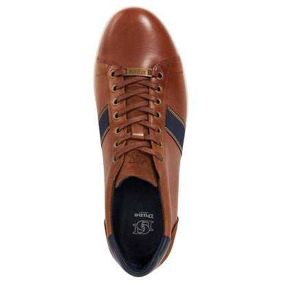 Tan - Side - Dune London Mens Trint Canvas Trainers