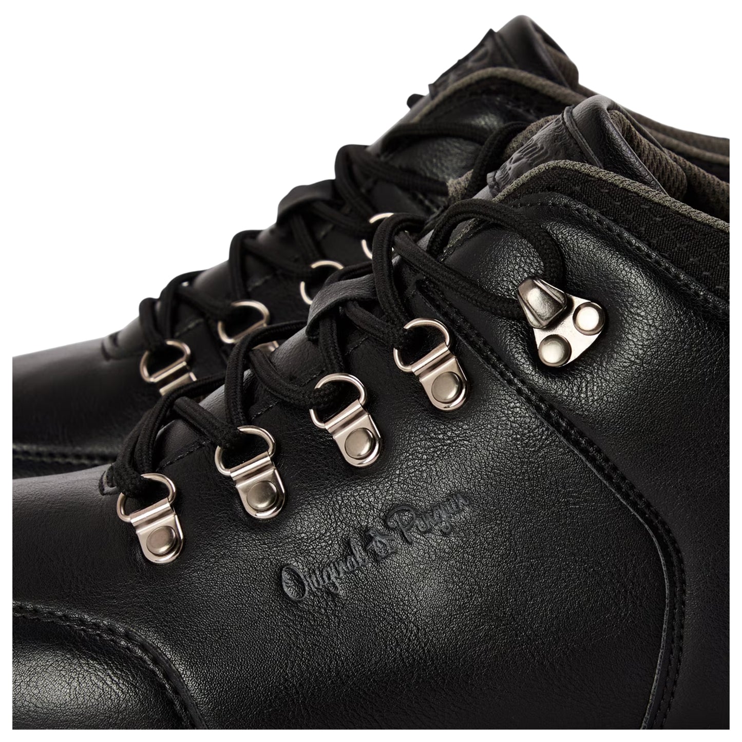 Black - Side - Original Penguin Mens Hiking Boots