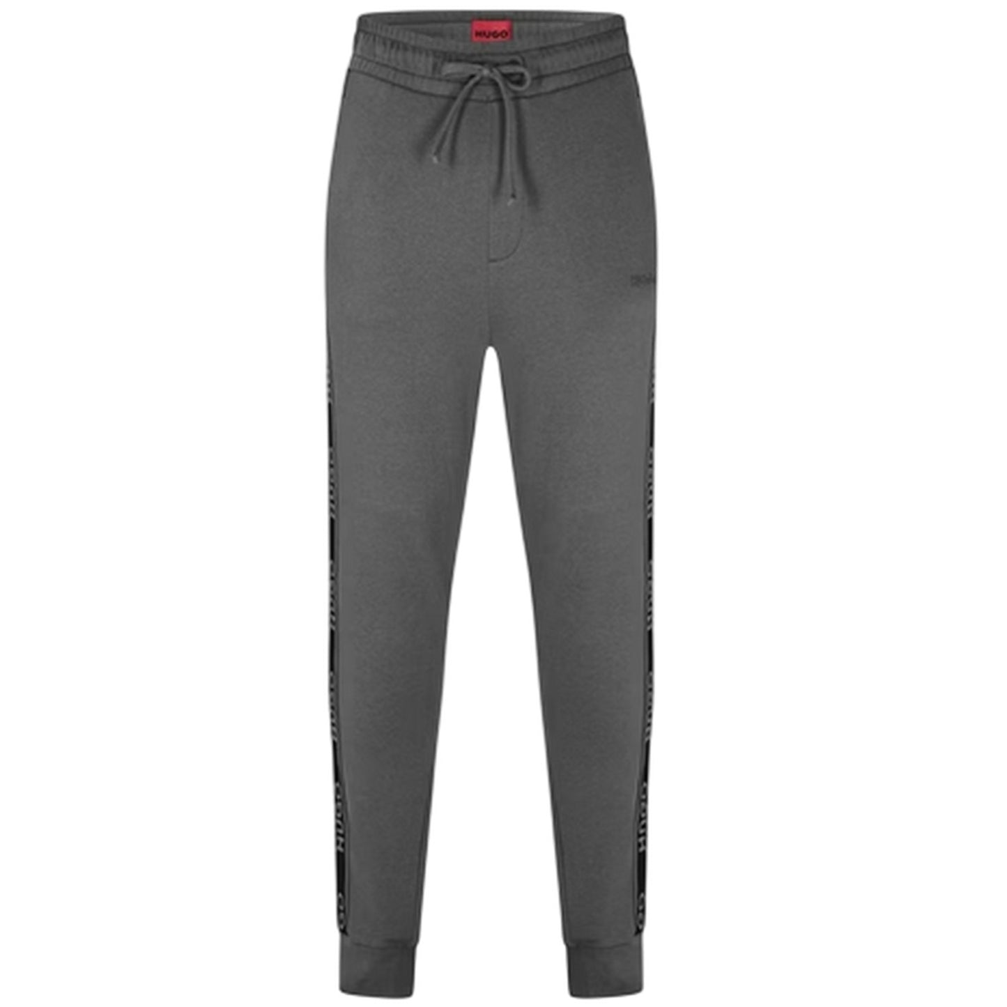 Grey - Front - Hugo Mens Liam Cotton Logo Joggers