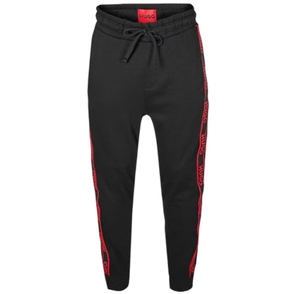 Black - Front - Hugo Mens Liam Cotton Logo Joggers
