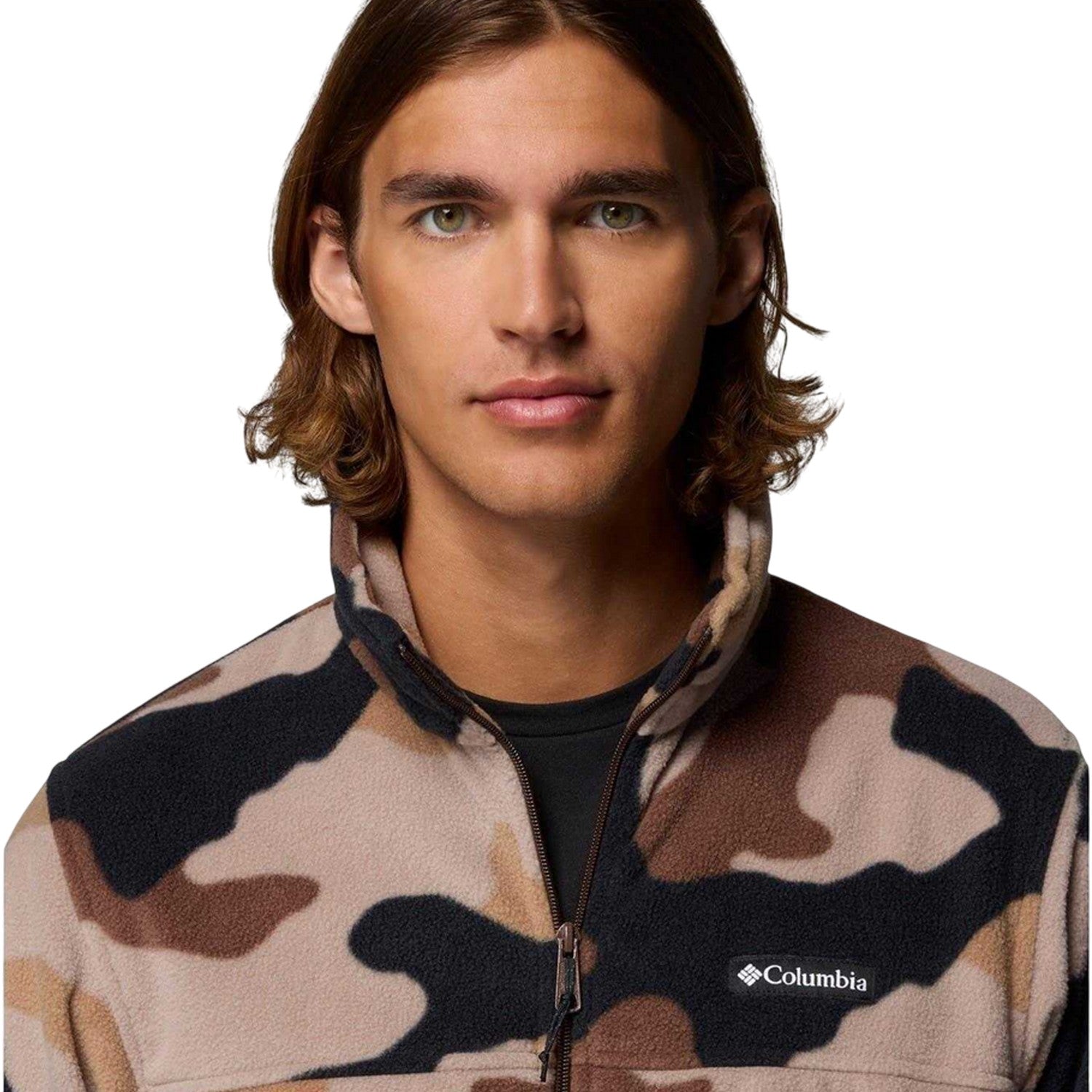Brown Camo - Side - Columbia Mens Mountain Fleece Jacket