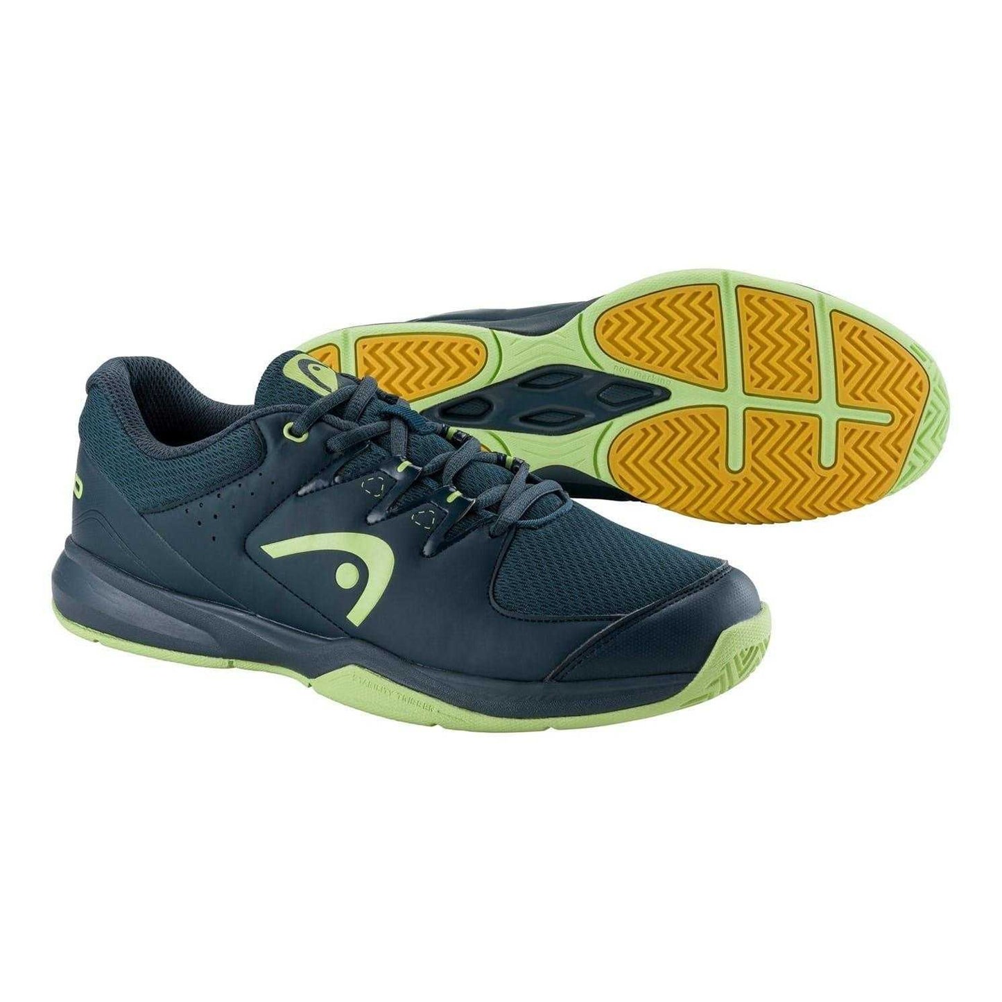 Navy Blue-Lime - Close up - Head Mens Grid 3.5 Court Shoes