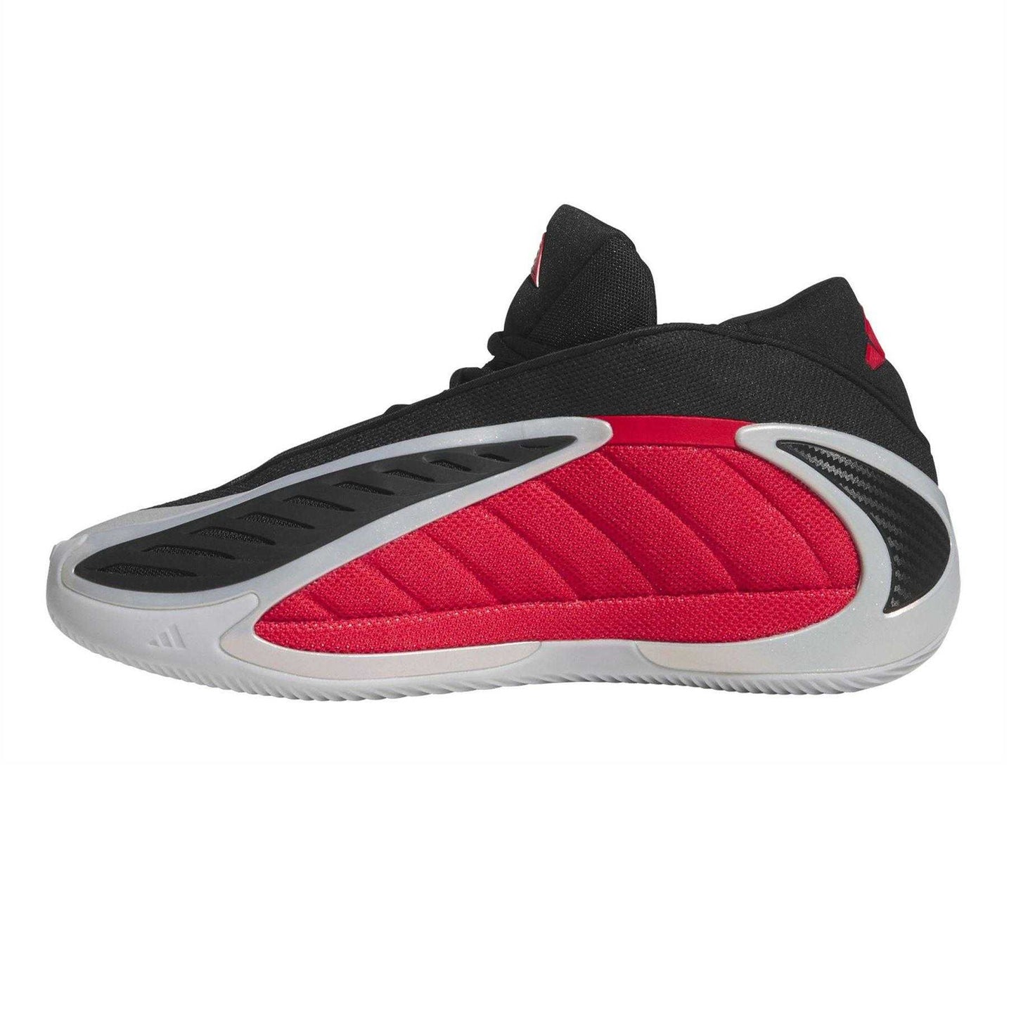 Silver-Red - Side - Adidas Mens Anthony Edwards Mesh Trainers