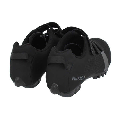 Black - Back - Pinnacle Mens Maple MTB 61 Leather Cycling Shoes