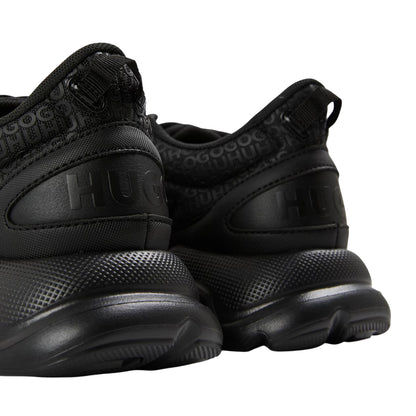 Black - Back - Hugo Mens Leon Trainers