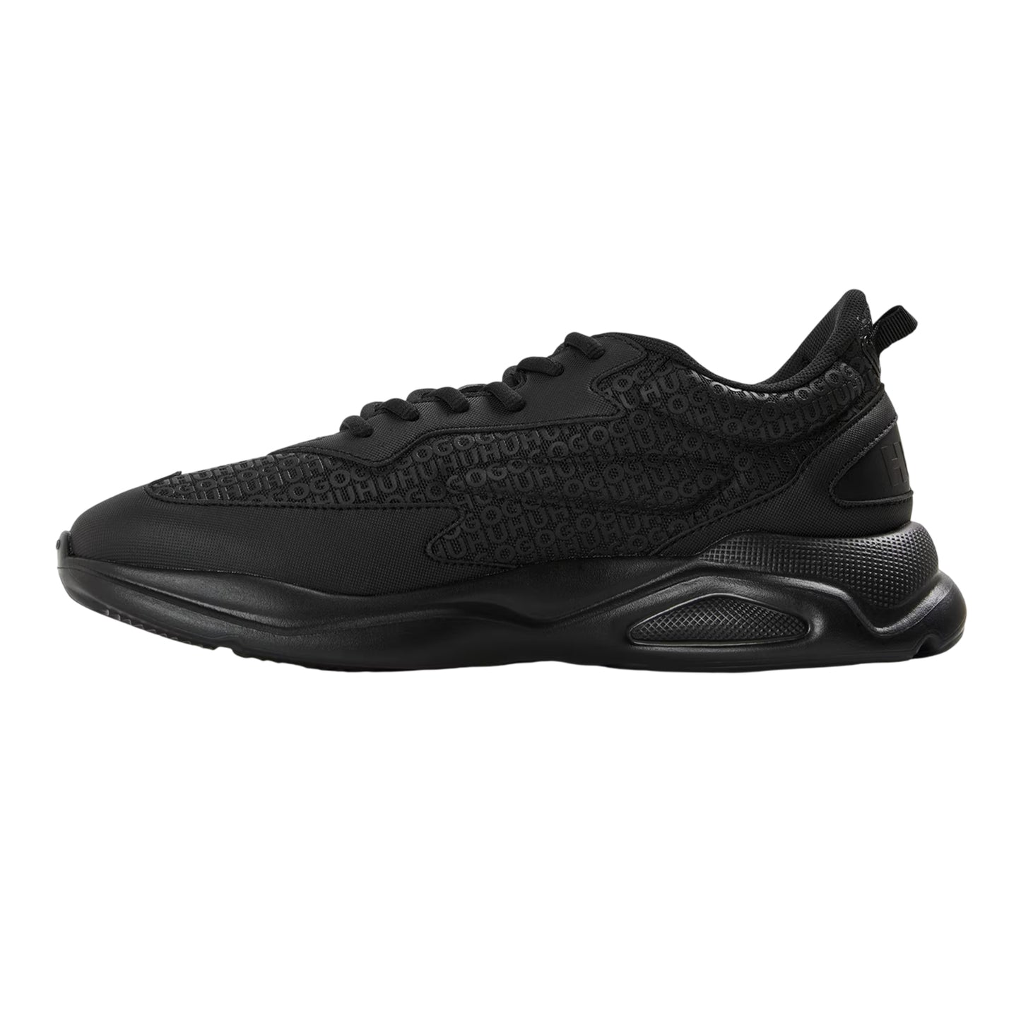 Black - Side - Hugo Mens Leon Trainers