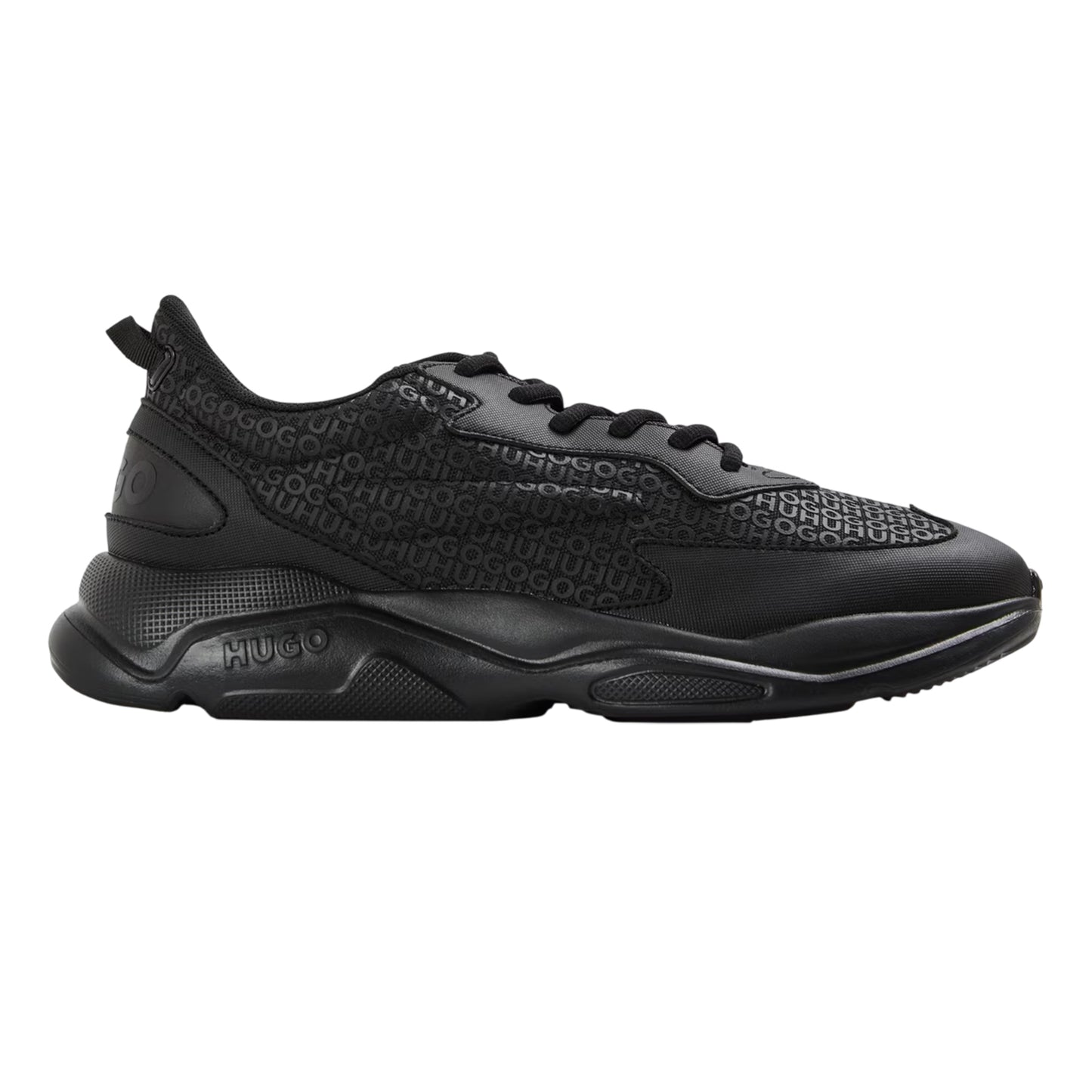 Black - Front - Hugo Mens Leon Trainers