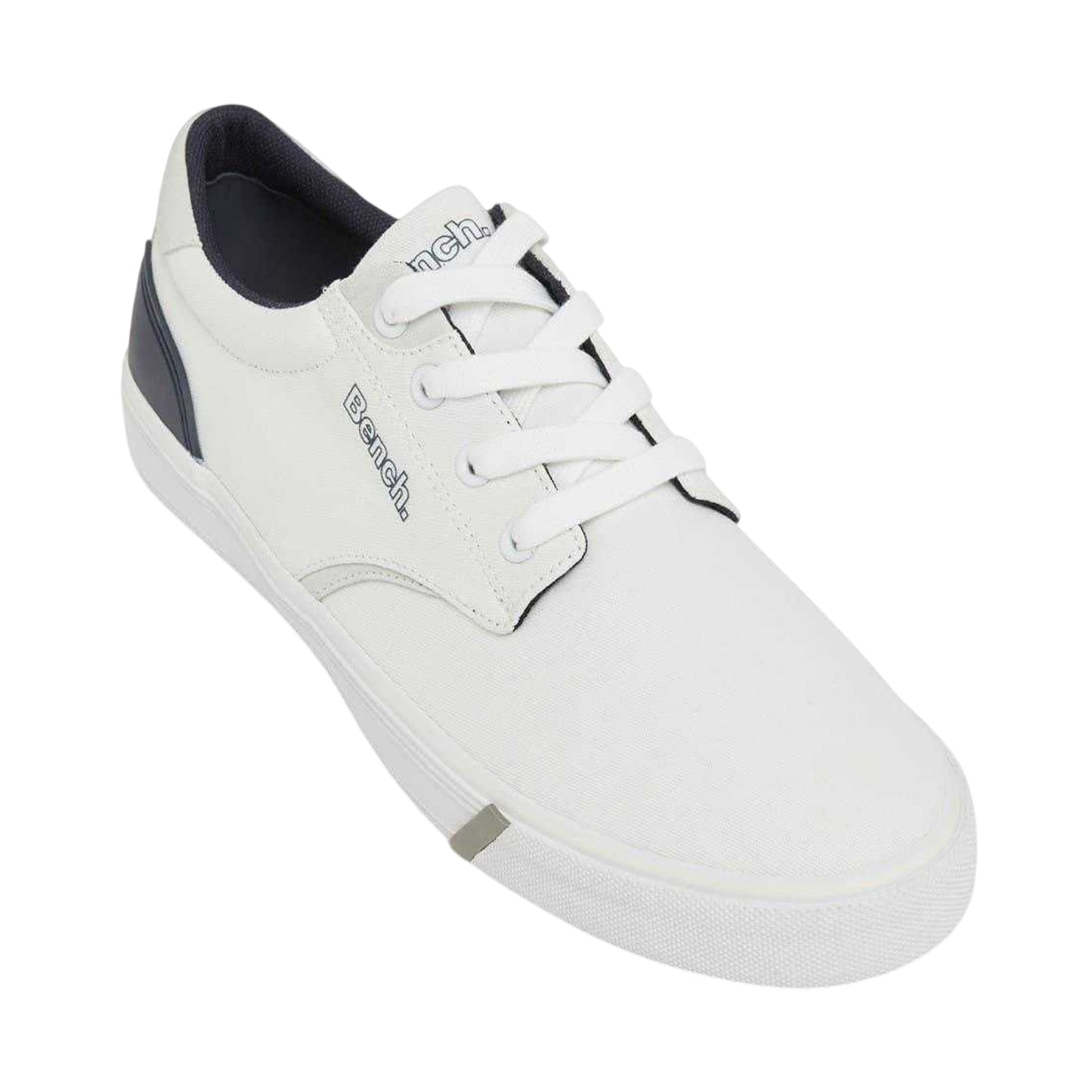 White - Lifestyle - Bench Mens Briscoe Canvas Flat Trainers