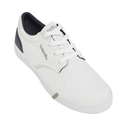 White - Lifestyle - Bench Mens Briscoe Canvas Flat Trainers