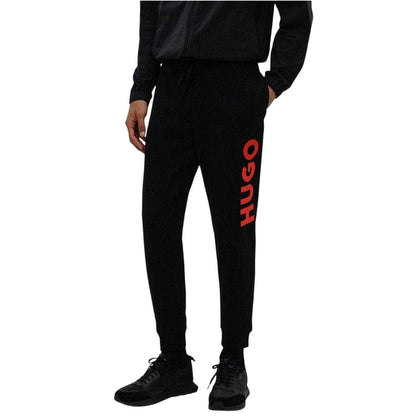 Black - Side - Hugo Mens Dutschi Logo Slim Joggers