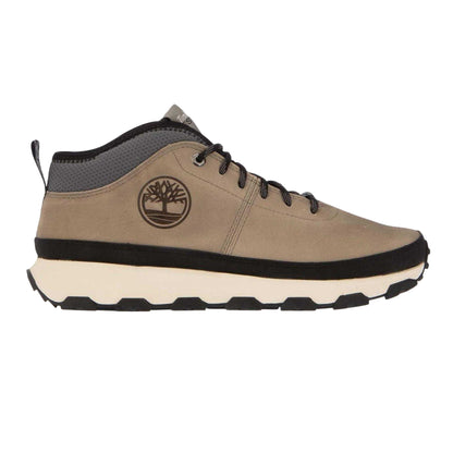 Taupe - Front - Timberland Mens Winsor Trail Leather GreenStride Trainers