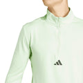 Green-Black - Lifestyle - Adidas Mens Quarter Zip Workout Track Top