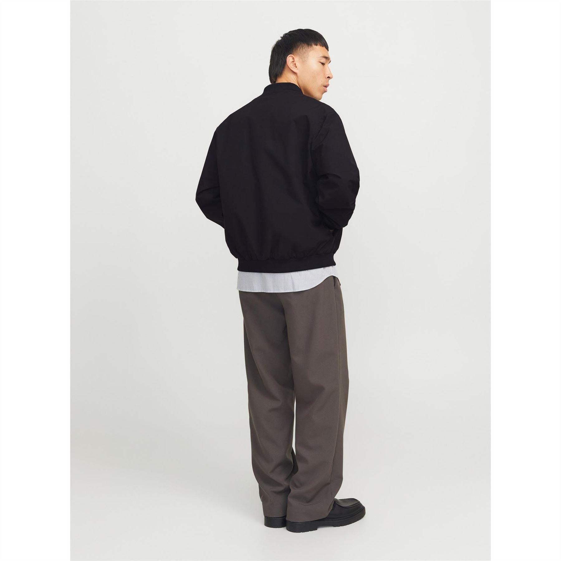 Black - Pack Shot - Jack And Jones Mens Bomber Jacket