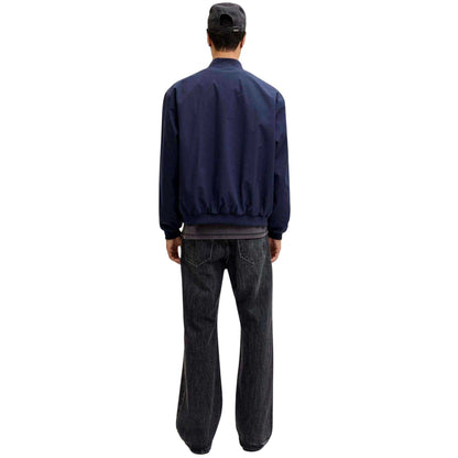 Navy Blazer - Back - Jack And Jones Mens Bomber Jacket