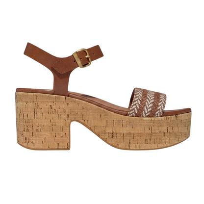 Tan - Front - FitFlop Womens-Ladies Eloise Leather Platform Sandals