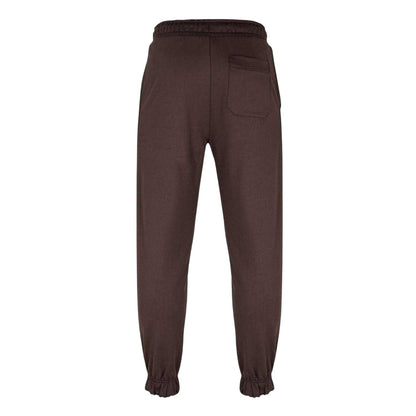 Dark Brown - Back - Hugo Mens Dchard Cotton Logo Joggers